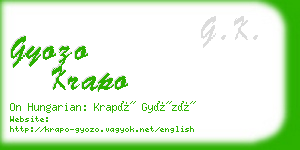 gyozo krapo business card